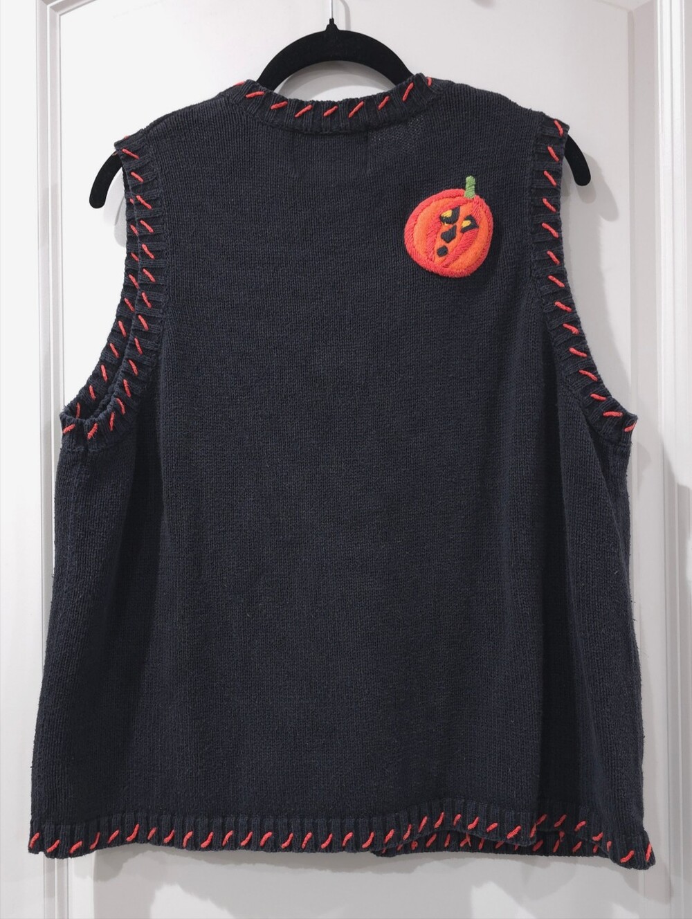 Vtg Vintage Rammie Cotton Blend Halloween Patch Vest, Preloved, Size L - Picture 9 of 13